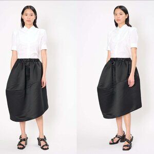 NEW - COMME DES GARCONS Asymmetric Satin Skirt in Black